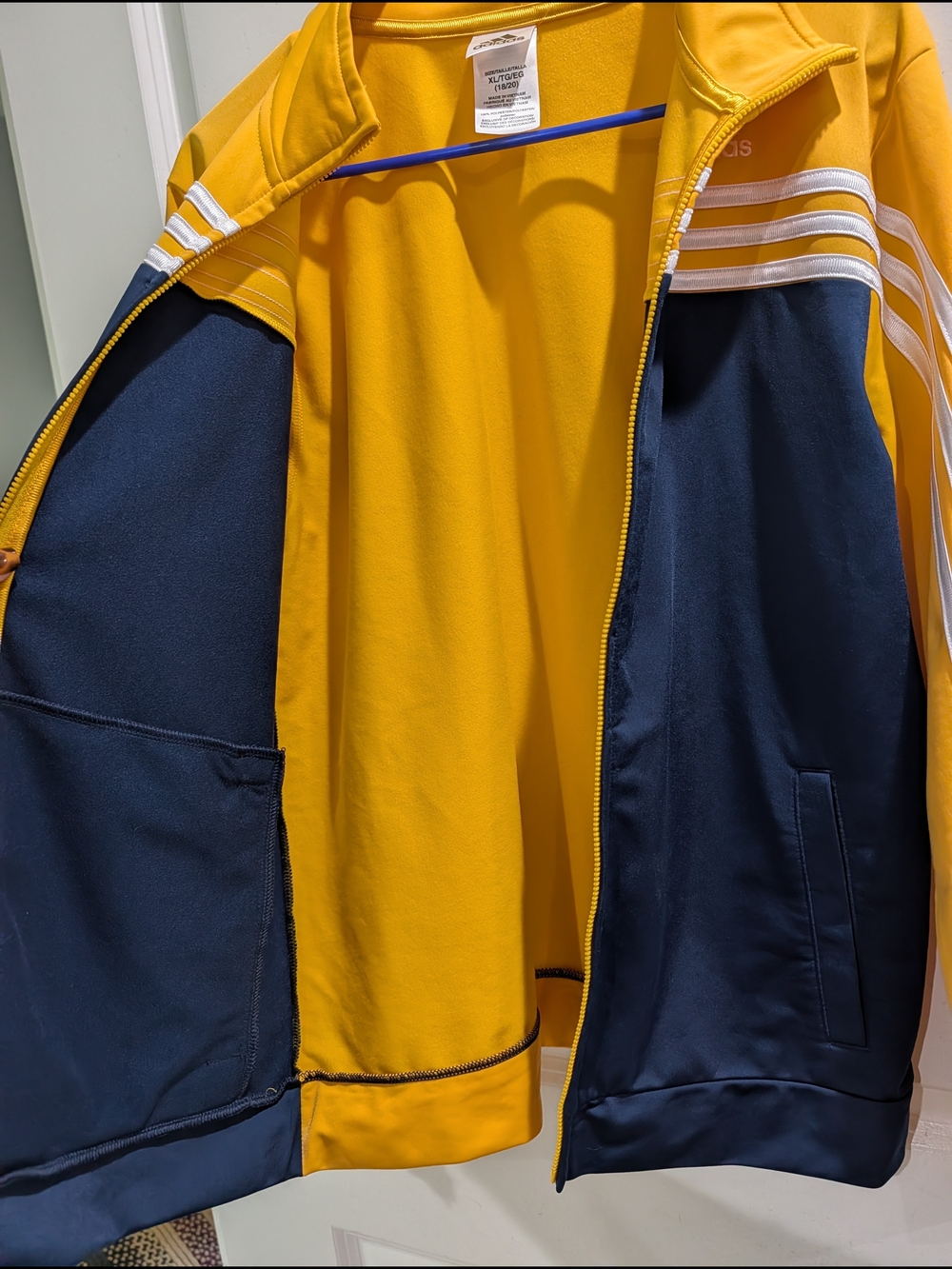 Adidas Men’s Yellow & Navy Track Jacket - Picture 5 of 7
